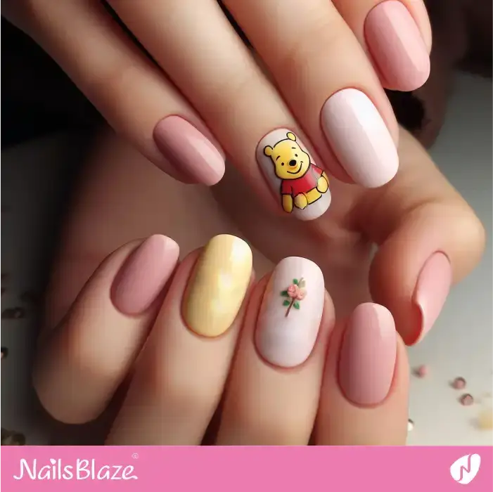 Bright Nails Winnie the Pooh Design | Cartoon Nails - NB2883